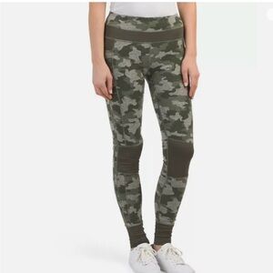 Kyodan Women’s Leggings in Camouflage Oliver Green -size S